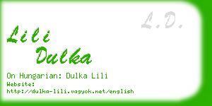 lili dulka business card